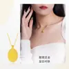 [Día de San Valentín chino] Collar dorado con colgante de durian para mujer para novia