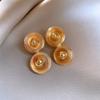 Brincos de trefilação de letras geométricas de agulha de prata galvanizada de ouro real, brincos simples de moda, brincos de sentido de alta qualidade, brincos elegantes para mulheres
