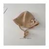 Gorro de Punto Dulce con Lazo Estilo Coreano para Niños, Gorro de Pescador para Bebé, Gorro de Viaje con Cordón Estilo Infantil