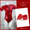 Diyi Miao Si Lingerie Sexy com Abertura no Gancho Alta Elasticidade Couro Patentear Brilhante Body para Pole Dance Boate para Mulheres A688