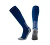 Meias Longas de Futebol com Solas Brancas, Meias Elásticas Grossas Antiaderentes Acima do Joelho com Pontos Adesivos, Meias de Tubo Alto de Poliéster Absorventes de Suor e Resistentes a Odores