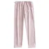 Pantalones de dormir de maternidad, pantalones cálidos para otoño e invierno, franela de vellón de coral, talla grande, soporte ajustable para el vientre, no restrictivos, pantalones de otoño para casa