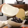 Prato de Frutas Estilo Cream para Sala de Estar de Casa, Prato de Posicionamento Irregular, Prato para Doces e Salgadinhos, Prato de Frutas Espessado de Grau Alimentício e Resistente a Quedas