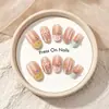 Nuevas Uñas Postizas Cortas en Colores Nude Translúcidos, Estilo Ins Hailey Nails, Ambiente Girly Estilo Coreano, Arte de Uñas Suave y Hermoso, Piezas de Uñas Terminadas
