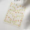 Nuevos Stickers de Uñas de Tulipán Ins de Primavera Japoneses en Relieve Frescos Modernos Nuevos Adhesivos Impermeables 3D