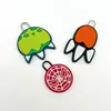 Dibujos Animados Coloridos PVC Plástico de una Cara Plástico Blando Accesorios de Cremallera Colgante para Llavero DIY Bolsa para Bolígrafos con Accesorios para Maleta