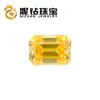 Piedra Suelta de Moissanita Irregular de Color Wuzhou en Color Dorado, 1 Quilate o Menos, con Certificado, Adecuada para Montar como Piedra Principal