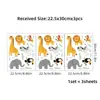 BR0218C desenho animado fofo versão Q leão elefante girafa pequeno animal autoadesivo adesivos de parede decoração quarto infantil adesivos