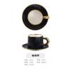 Louça de Luxo de Alta Qualidade com Listras Verticais, Conjunto Completo de Cerâmica, Xícaras de Café Vintage, Pires, Pratos, Tigelas, Conjunto de Uso Diário Doméstico Estilo Europeu