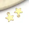 Accesorios de Estampado de Patrón de Acero Inoxidable Colgante con Forma de Luna, Estrella, Trébol de Cuatro Hojas para Collar, Pulsera DIY Accesorios Colgante