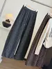 Pantalones anchos de pierna ancha con estampado floral, corte holgado estilo coreano para mujer, colección otoño 2026, tiro alto, adelgazantes, tobillo cónico, pantalones casuales versátiles