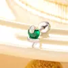 Henson Multicolor Amor Circonita Serpiente Pequeña Clavo de Oreja Tornillo de Doble Punta Varilla Acero de Titanio Clavo de Hueso de Oreja Sentido Avanzado Pendientes de Nicho
