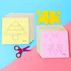 Material para jardín de infantes infantil, corte de papel hecho a mano, papel de colores, doblado de papel, graffiti, pintura, material, papel, doblado de papel, juguetes creativos hechos a mano
