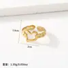 Anillo de Segmento de Presión de Aceite de Nicho Europeo y Americano Anillo de Acero Inoxidable Apertura Ajustable para Mujer Forma de Corazón Letra Anillo de Acero de Titanio Sentido Premium