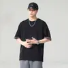 Camiseta de manga corta de dos piezas de imitación para hombre, nuevo diseño de moda para el verano de 2026, patrón gofrado, bloqueo de color, transpirable, tacto fresco, top casual
