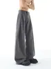 Pantalones de Lino Plisados Estilo Old Money en A para Hombre, Pantalones de Pierna Ancha Fluidos de Color Sólido de Marca de Moda para Verano, Pantalones Casuales de Corte Limpio hasta el Suelo