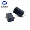 Microinterruptor negro con palanca KW7-1C dos patas normalmente abierto es punto medio interruptor de límite de carrera pie curvo