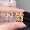 Aretes Fanta Naturales de Alta Claridad, Color Ardiente e Intensa Piedra Suelta 4*6Mm Plata de Ley 925 Incrustación de Precisión