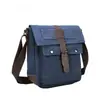 Vendas Diretas Transfronteiriças de Fabricantes: Bolsa Transversal de Lona Masculina, Bolsa de Ombro Único de Lona Resistente ao Desgaste Masculina com Múltiplos Bolsos