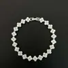 Pulsera Popular Transfronteriza de Amazon Pulsera de Trébol de Cuatro Hojas Colorida Completa de Diamantes de Zirconia Moda Europea y Americana Lujosa Pulsera