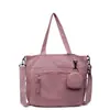 Bolso Tote de Nailon de Color Sólido Casual Transfronterizo Nuevo de Gran Capacidad para Viajero Bolso de Tela Simple y Ligero para Hombro Cruzado