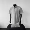 Camisa Polo Patchwork Estilo Americano, Camisa de Verano Resistente de Manga Corta para Hombre con un Ambiente Juvenil, Camiseta de Cuello Campana, Moda Casual Moderna de Media Manga