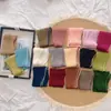 Bufanda de seda versátil de color liso arrugado para primavera y verano, para mujer, diadema elegante, pañuelo de cuello elegante, accesorio para bolso, protector de cuello, pañuelo pequeño plisado