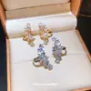 Exquisitos Clips para Orejas de Estrella de Zirconia Estilo Coreano, Sin Perforar, Lujo Ligero, Diseño Simple, Clips para Cartílago de la Oreja, Pendientes de Moda y Versátiles para Mujeres