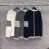 Suéter de Lã Grosso com Borda Branca de Inverno Tom's, Gola Redonda, para Homens e Mulheres, Casual, Moderno e Versátil, Corte Amplo