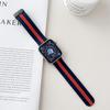 Para Apple Watch 678910 Geração Fivela Magnética Pulseira de Silicone Listrada de Duas Cores Pulseira Apple Watch