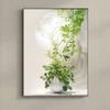 Extensión de Espacio Baño Inodoro Pared Decoración Pintura Planta Verde Mural de Baño Pared de Fondo de Inodoro Pintura Colgante Impermeable
