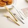 Tenedores y cuchillos de postre de acero inoxidable engrosado, adecuados para hoteles y uso doméstico, ideales para servir pasteles de luna durante el Festival de Medio Otoño, pasteles de cumpleaños y otros postres y frutas
