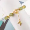 Pulsera de Mariposa de Nácar Blanco y Jade Hetian para Mujer, Lujo Ligero Nicho Exquisita Versátil Diaria Jade de Imitación Estilo Chino Nuevo Joyería Retro