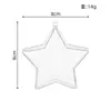 Decoraciones de Bolas Navideñas en Caja, Bolas Redondas, Adornos Altos para Árbol de Navidad, Bolas de Navidad de Plástico Transparente Huecas Irregulares, Acrílico