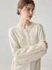 Cárdigan 100% cachemira pura para mujer, suéter tejido de cuello redondo, nuevo estilo otoño e invierno, holgado y casual, 95% cachemira