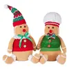 Figura de Jengibre Navideña Transfronteriza, Sombrero de Punta Navideño, Gorro de Chef, Muñeco Gnomo, Decoraciones para Ventanas y Mesas