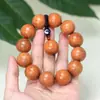 Pulsera DIY de cuentas redondas de palisandro birmano, tamaño 20MMx12 cuentas, estilo minimalista chino unisex, cuentas de oración