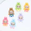 Muñeco Labubu de Dibujos Animados, Accesorios de Resina, Pasadores para el Cabello de Bricolaje, Adornos para el Cabello, Taza de Agua, Pegatinas para Funda de Teléfono, Materiales para Hebillas de Zapatos de Caja Sorpresa