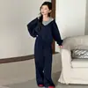 Conjunto de sudadera de dos piezas para niñas estilo coreano, nueva moda de otoño 2026, atuendo de dos piezas elegante y dulce para niños mayores