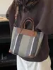 Bolsa de Lona Transfronteiriça para Mulheres, Nova Bolsa Versátil de Ombro Transversal Verão 2026, Bolsa de Mão Popular de Venda Quente deste Ano, Bolsa Saco