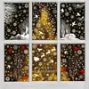 Decoraciones Navideñas Amazon Ciervo Soñador Copo de Nieve Pegatinas Estáticas Colibrí Casa de Nieve Feliz Navidad Pegatinas para Vidrio
