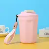 Nueva taza de Coca-Cola de comercio exterior para coche, taza de café portátil con cuerda, taza de vacío de acero inoxidable 304 de aspecto atractivo para hombres y mujeres