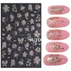 Pegatinas Transfronterizas para Uñas Nuevas Estampado en Caliente Hoja de Arce Francesa Mariposa Flor Brillo Plata Pegatina Adhesiva para Uñas Uña