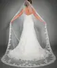 Velo de novia 2021 3 m de largo velo de cola velo de encaje con peine para el cabello Blanco/Blanco Roto