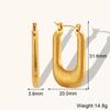Pendientes de Aro Grandes Rayados Transfronterizos Europeos y Americanos Personalizados Moda Acero Inoxidable Chapado en Oro de 18 Quilates Joyería para Mujeres