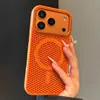 Adecuado para funda de teléfono magnética de refrigeración para celular Apple 18ProMax iPhone16 marco de metal cubierta protectora transpirable