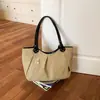 Bolso de lona retro nuevo, bolso de hombro para mujer, gran capacidad, elegante y casual, adecuado para ir al trabajo y para el uso diario