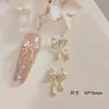 Novos Acessórios para Nail Art Zircônia Metal Alto Padrão Lz Franja Laço Laço Super Brilhante Asas Corrente Pedras de Unha