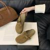Zapatos Burken de Suela Gruesa con Estampado de Leopardo Zapatos de Mujer 2024 Primavera y Otoño Nuevas Pantuflas Burken Baotou sin Cordones para Uso Exterior