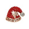 Broche de Desenho Animado de Natal Novo Europeu e Americano Corsage de Árvore de Natal Broche Fofo do Papai Noel Broche de Strass em estoque